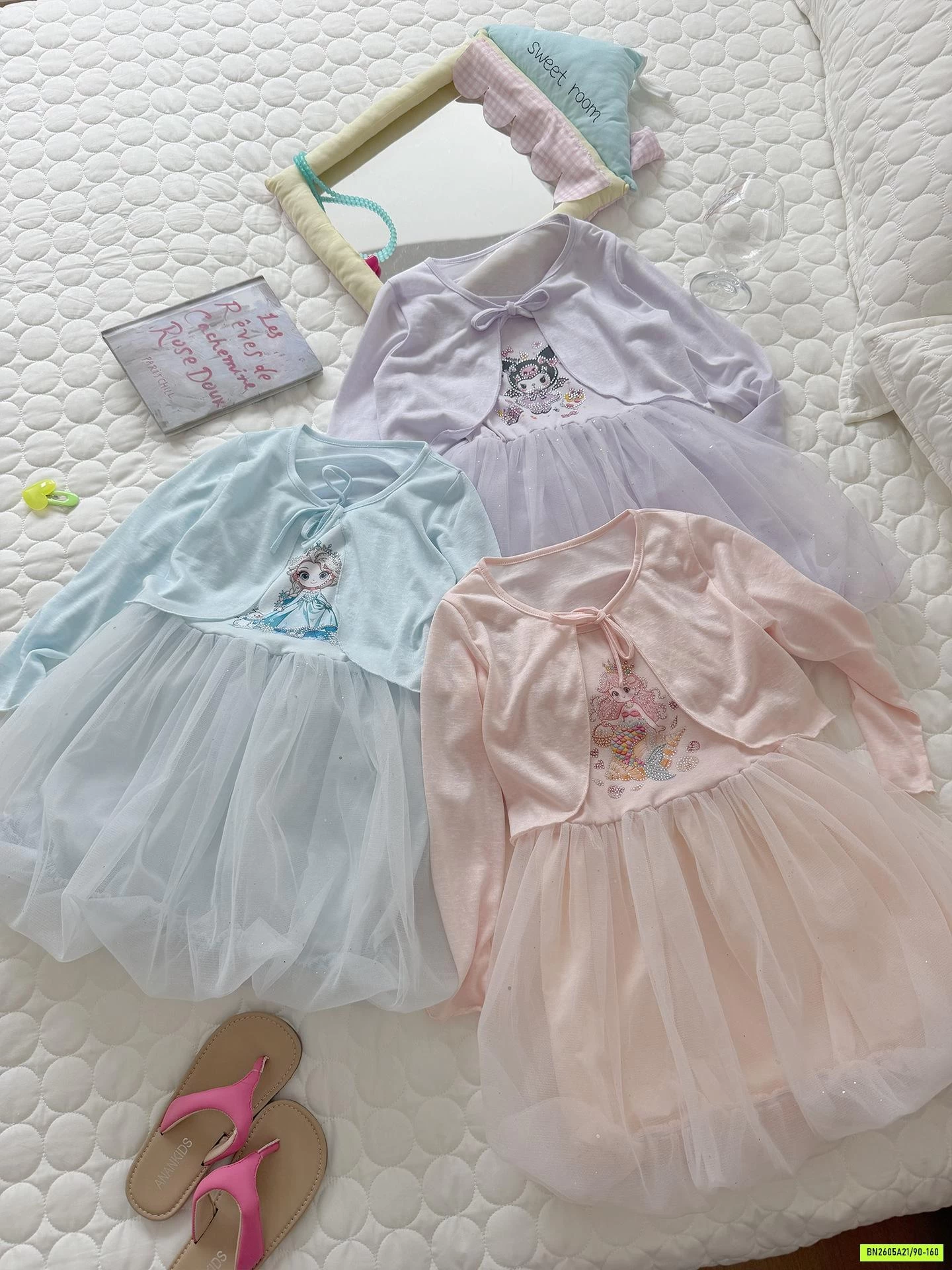 SÉT VÁY BÍ 2 DÂY+CARDIGAN MỎNG