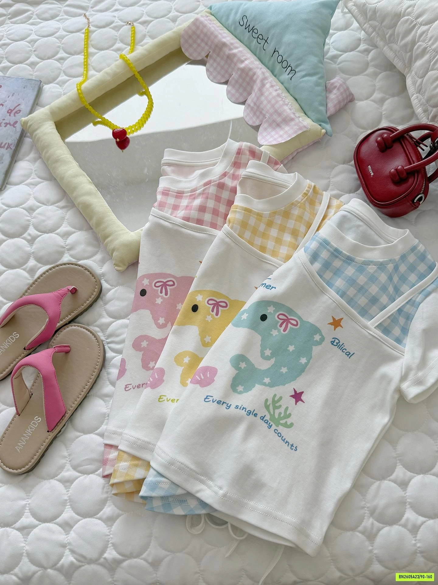 ÁO THUN RÚT EO GIẢ 2 LỚP CARO