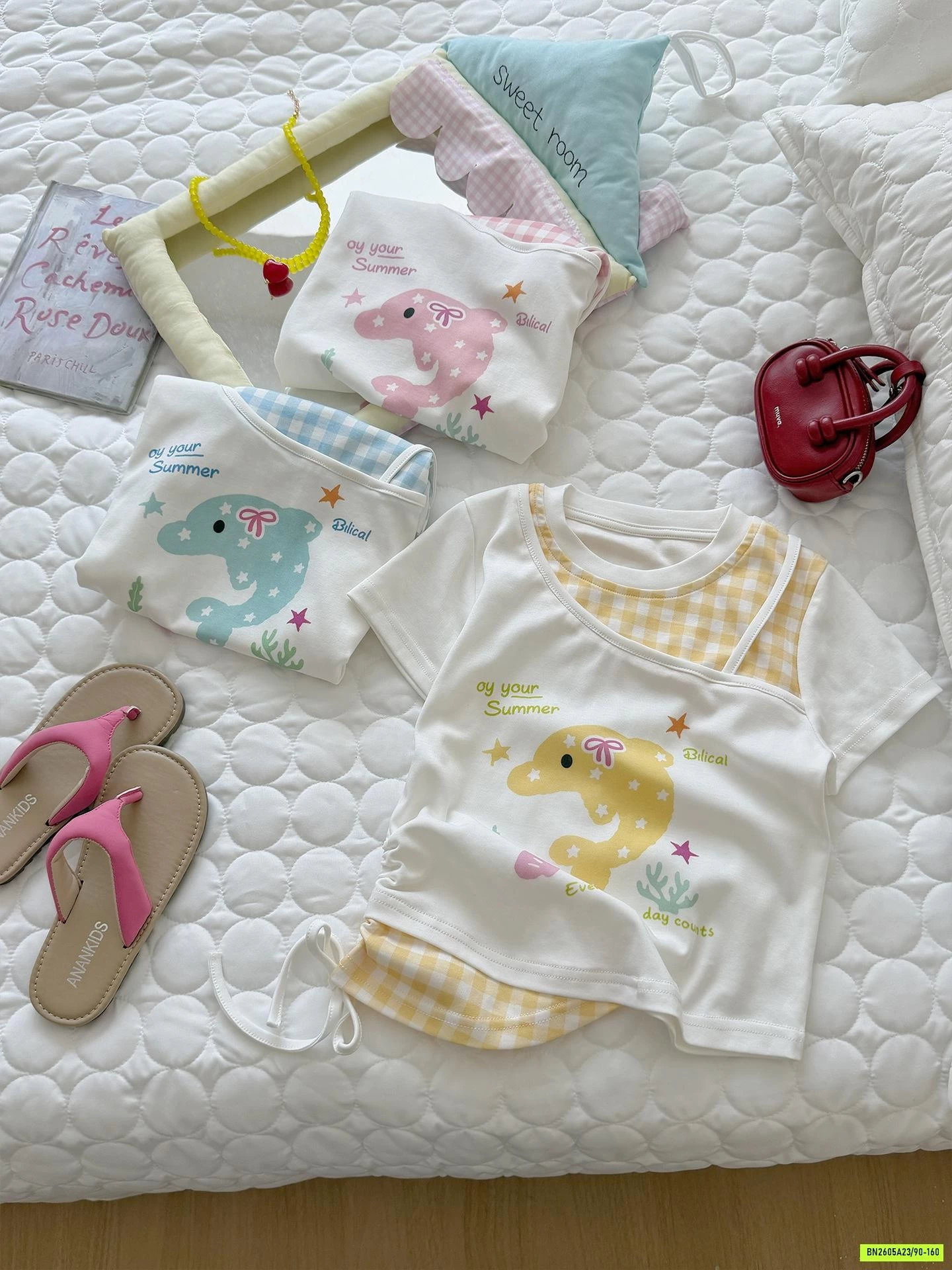 ÁO THUN RÚT EO GIẢ 2 LỚP CARO