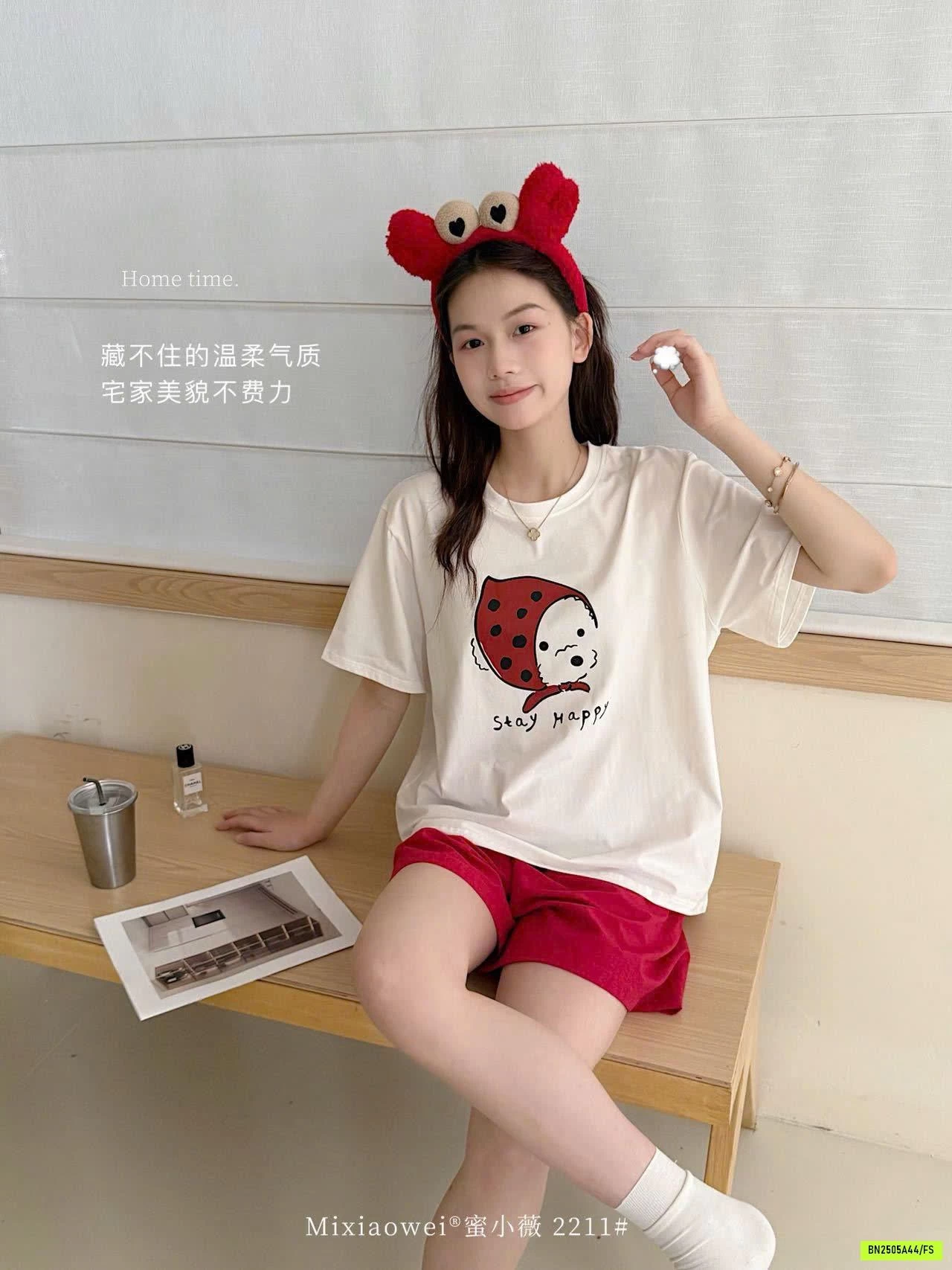BỘ MẶC NHÀ HỌA TIẾT CUTE MIXIAOWEI