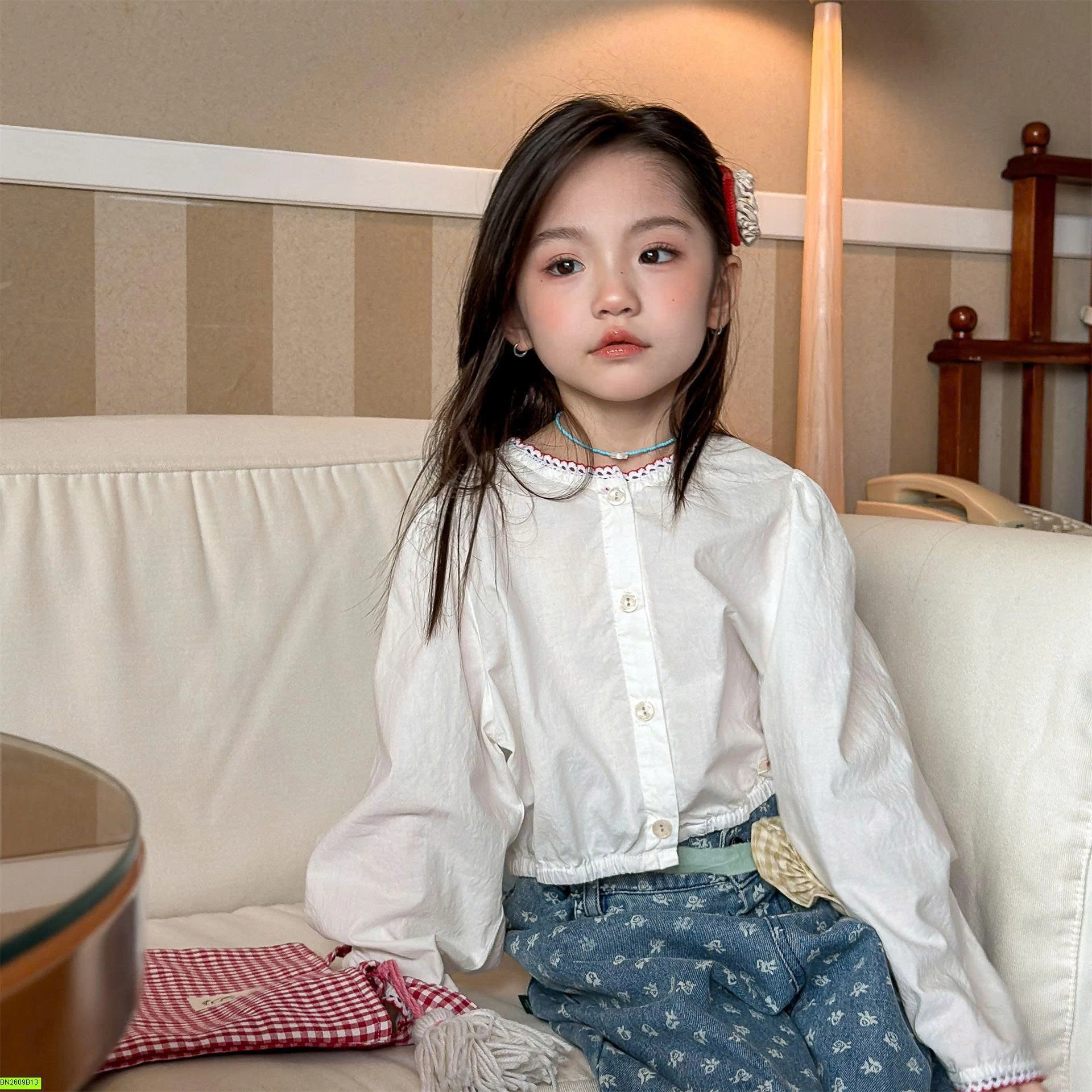 ÁO SƠ MI DÀI TAY DÁNG NGẮN ADBABY