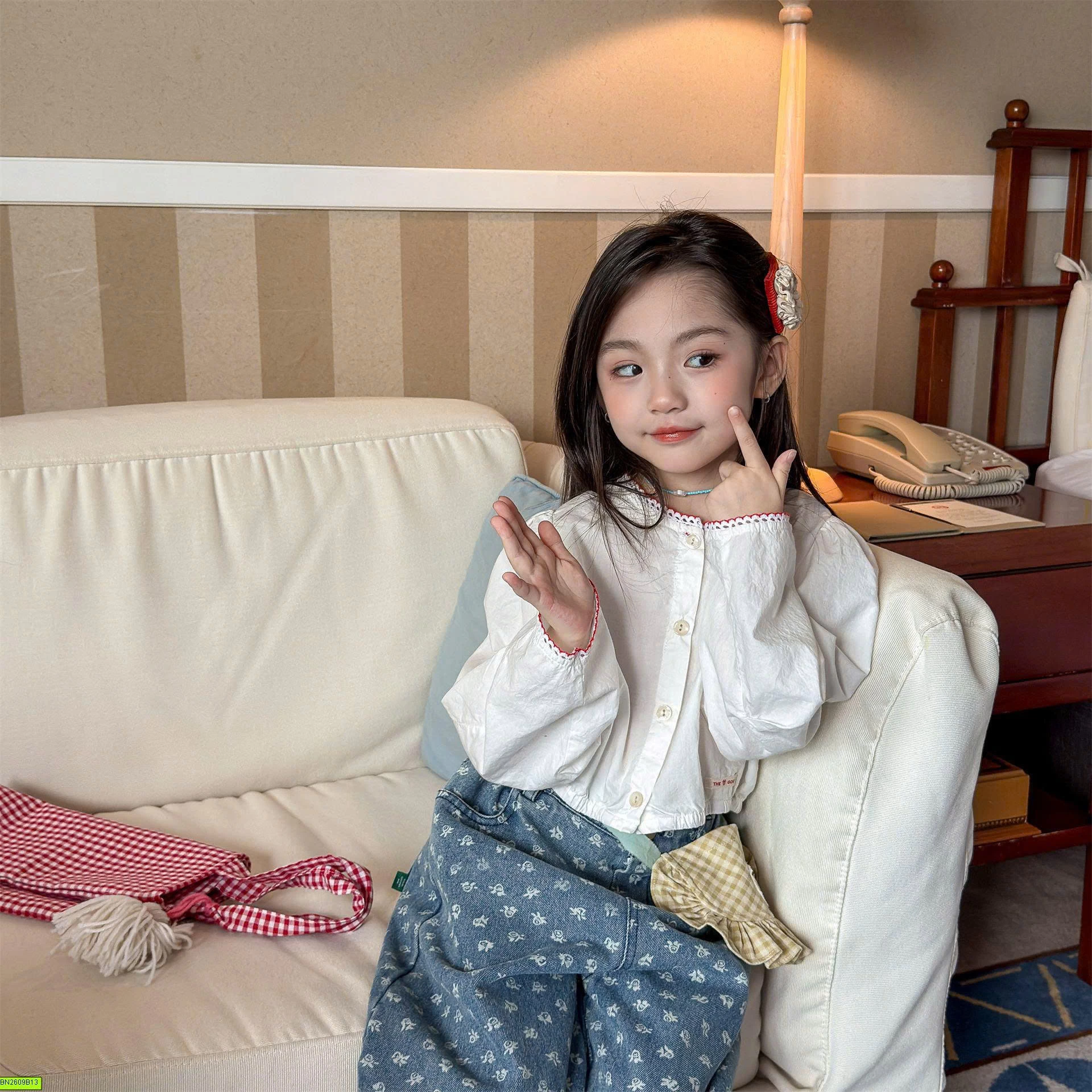 ÁO SƠ MI DÀI TAY DÁNG NGẮN ADBABY