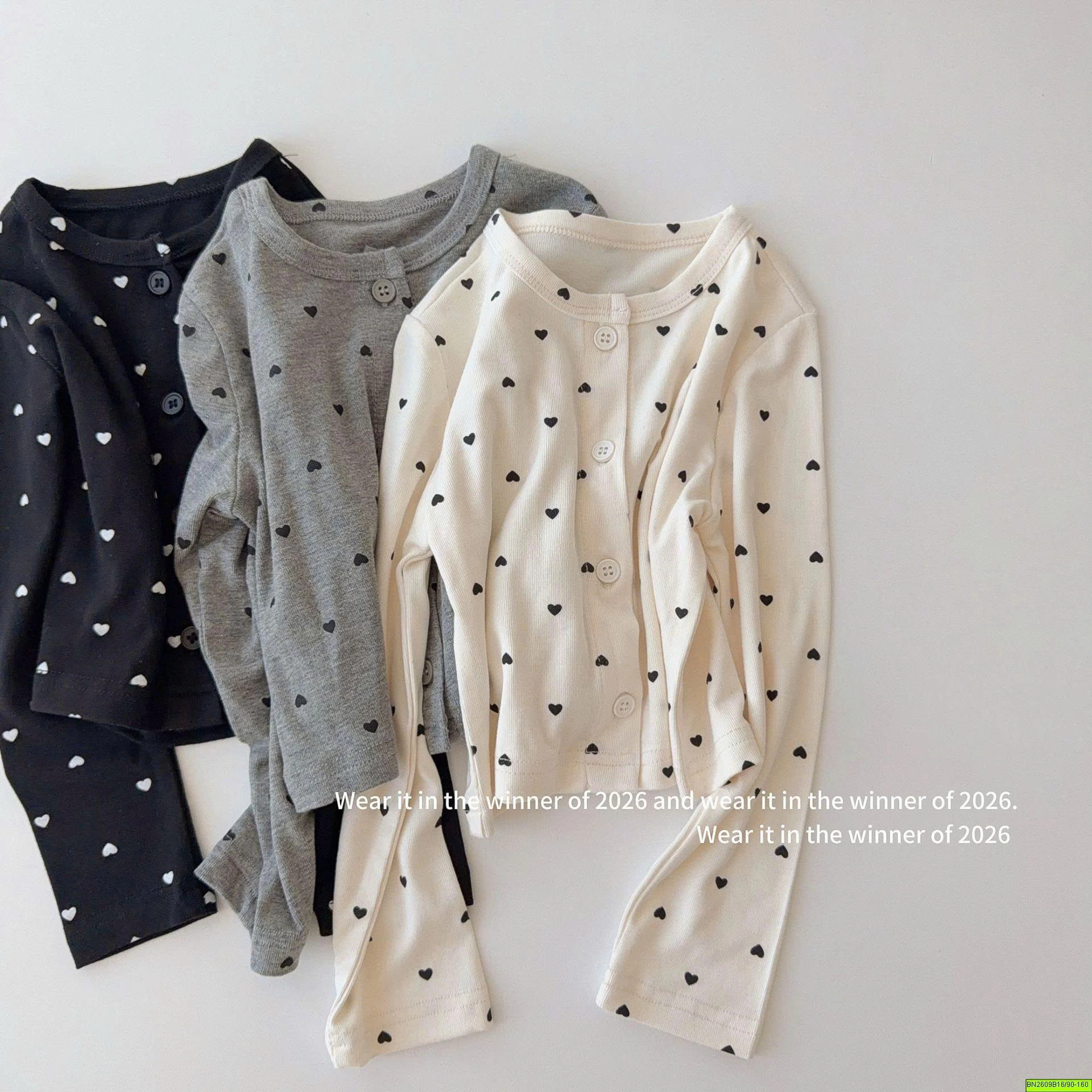 SET ÁO TRÁI TIM 2 CHI TIẾT BÉ GÁI