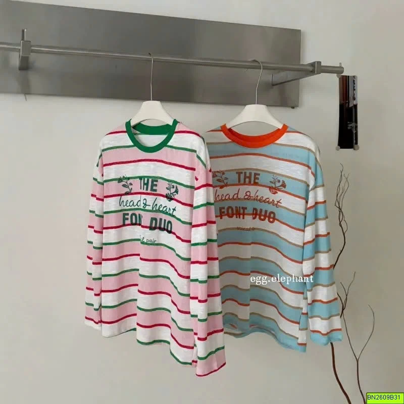 ÁO THUN SỌC OVERSIZE HÀN QUỐC