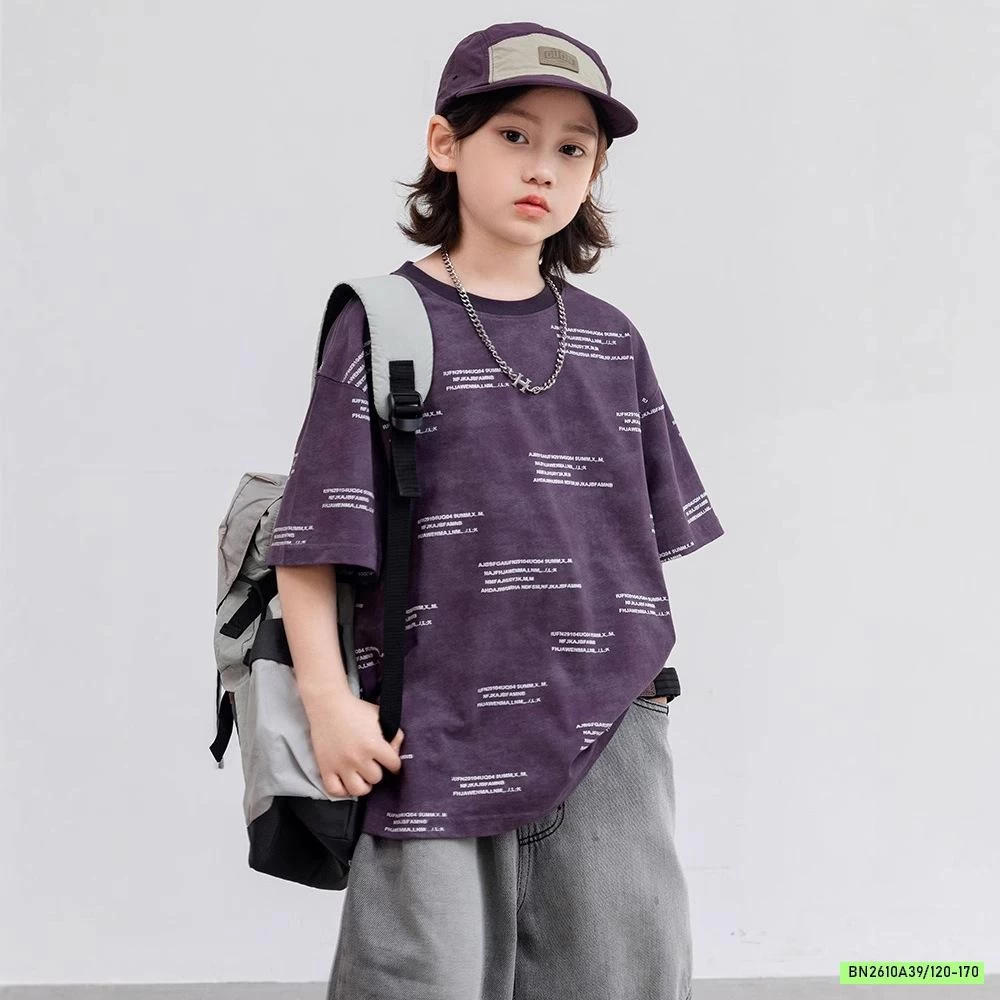 ÁO THUN TÍM IN CHỮ