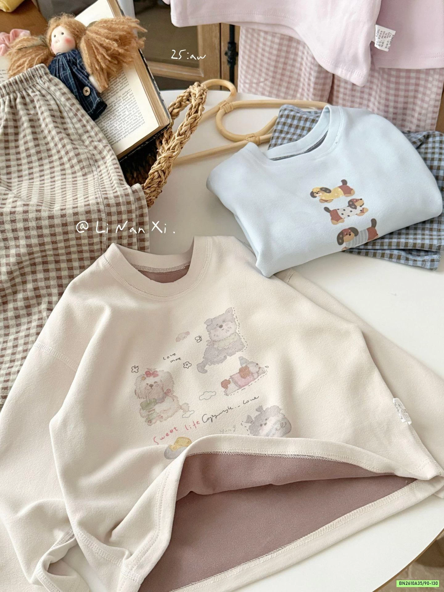 BỘ NỈ GIỮ NHIỆT QUẦN CARO LINANXI