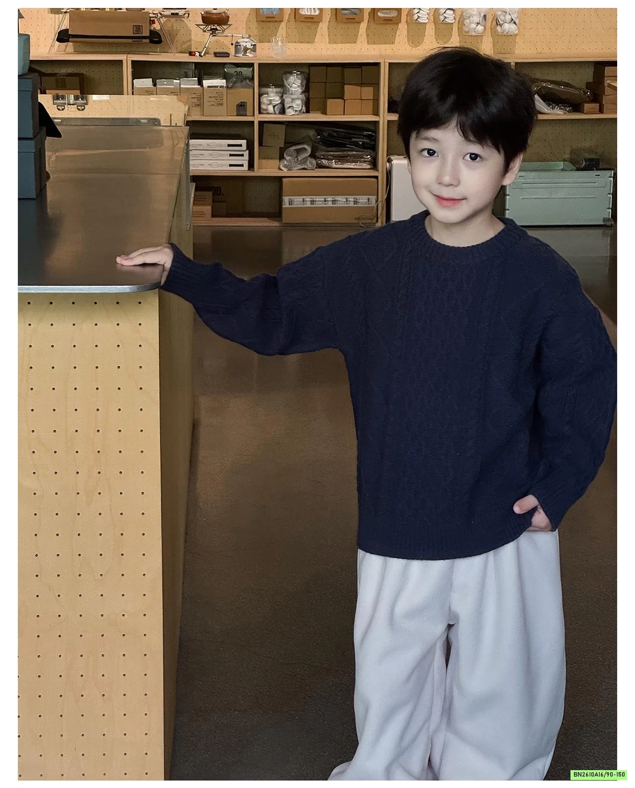 ÁO LEN VẶN THỪNG CỔ CON AOAOKIDS