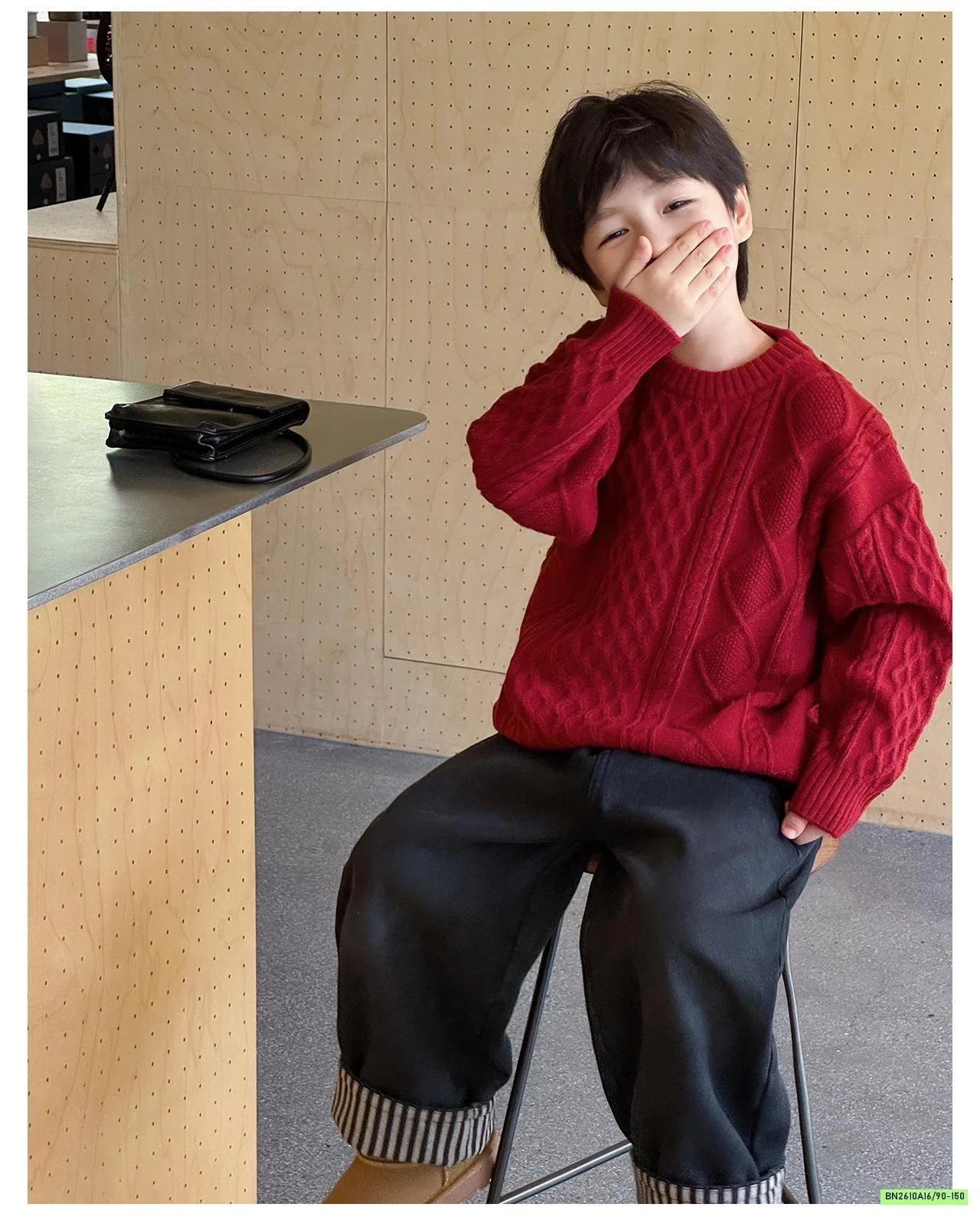 ÁO LEN VẶN THỪNG CỔ CON AOAOKIDS