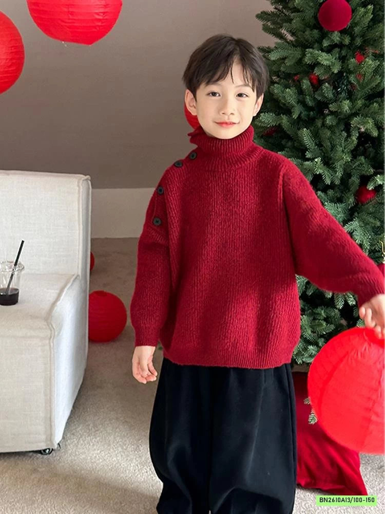 ÁO LEN ĐỎ CỔ LỌ