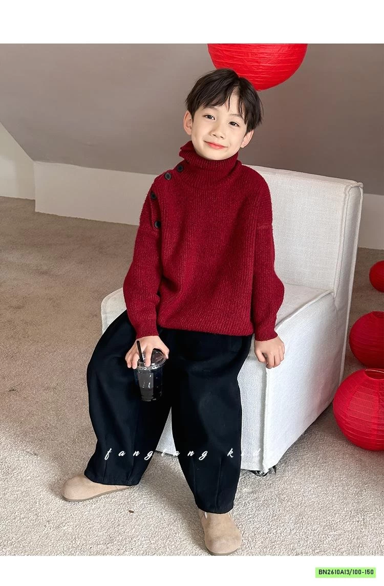 ÁO LEN ĐỎ CỔ LỌ