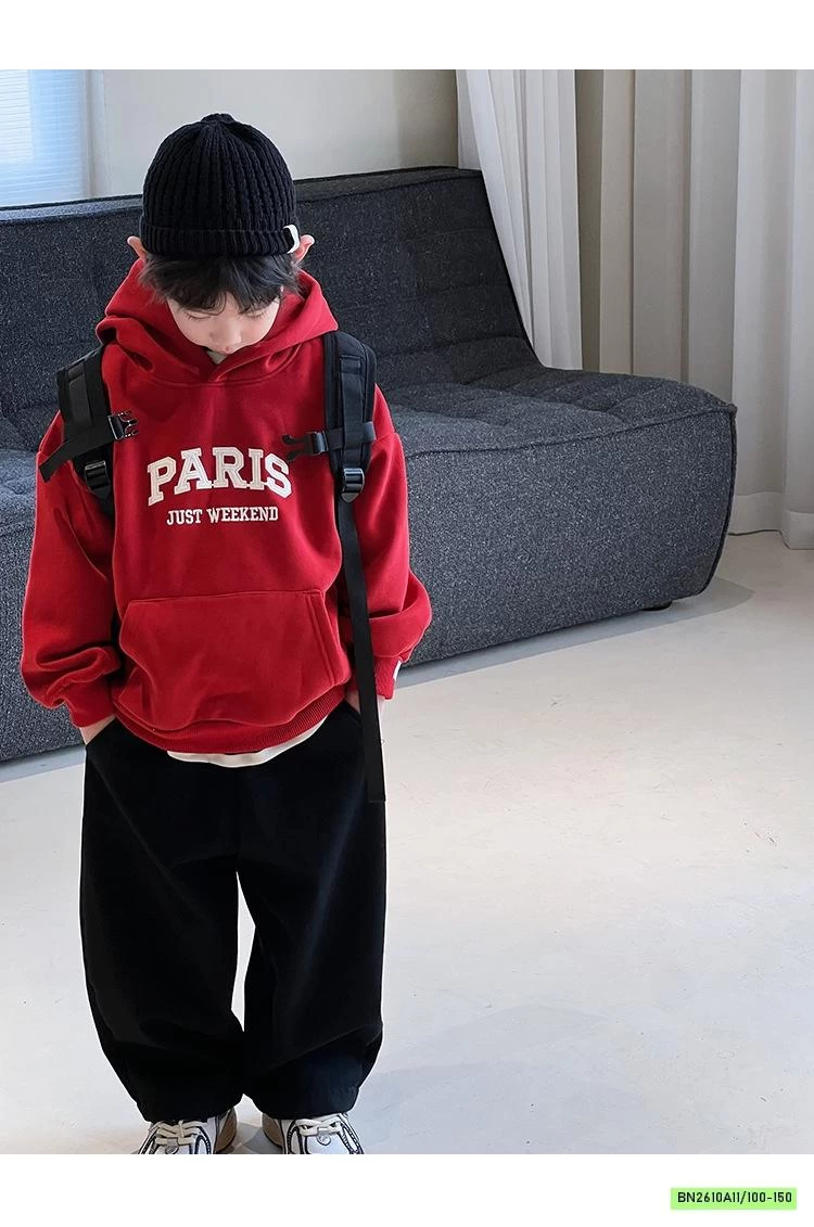 HOODIE NỈ PARIS LÓT LÔNG CỪU