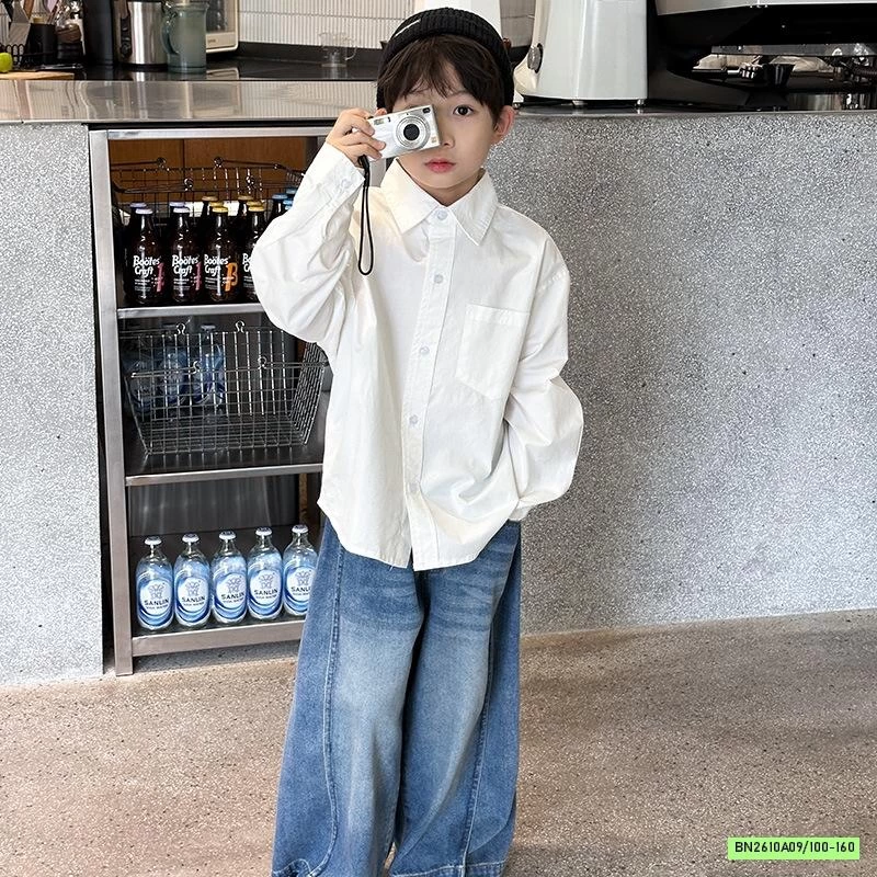 SƠ MI DÀI TAY BASIC TÚI NGỰC