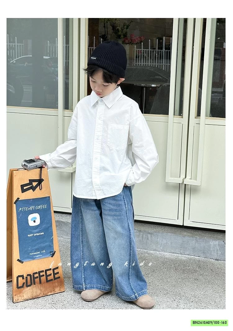 SƠ MI DÀI TAY BASIC TÚI NGỰC