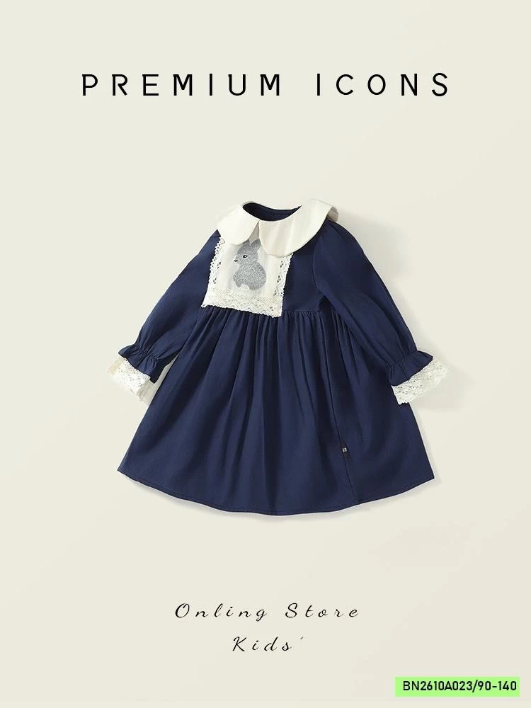 ĐẦM THU CỔ SEN THÊU THỎ PREMIUM