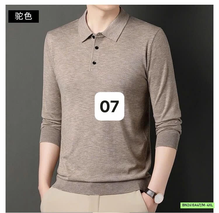ÁO LEN POLO NAM DỆT TRƠN MÀU