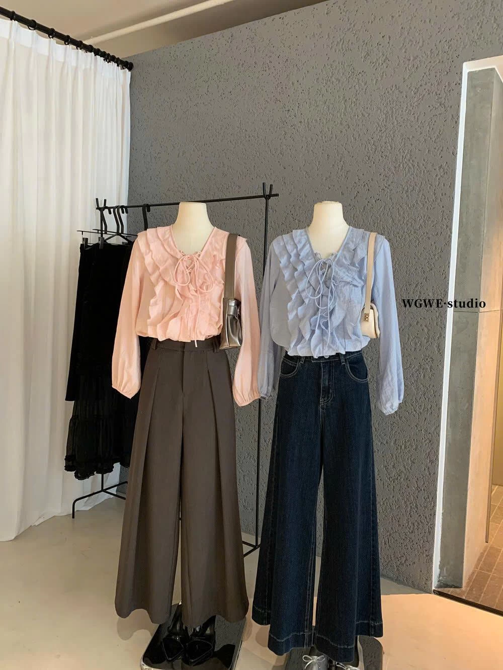 SƠ MI BÈO NHÚN CỔ WGWE7552