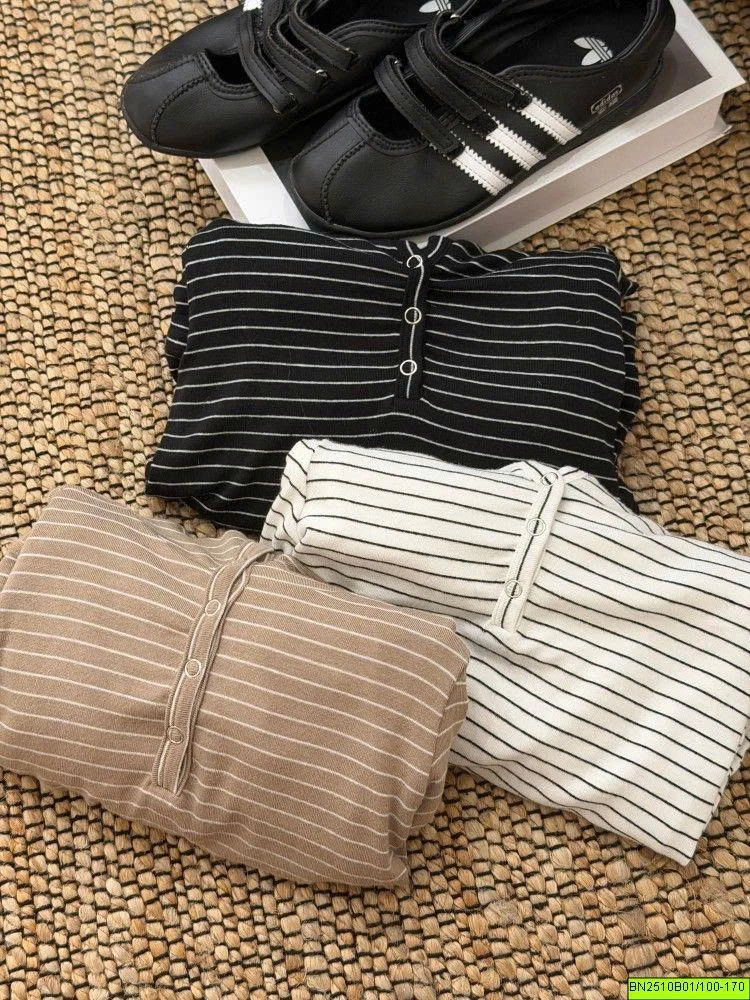 ÁO HOODIE COTOTN KẺ NGANG AMBB 26E158