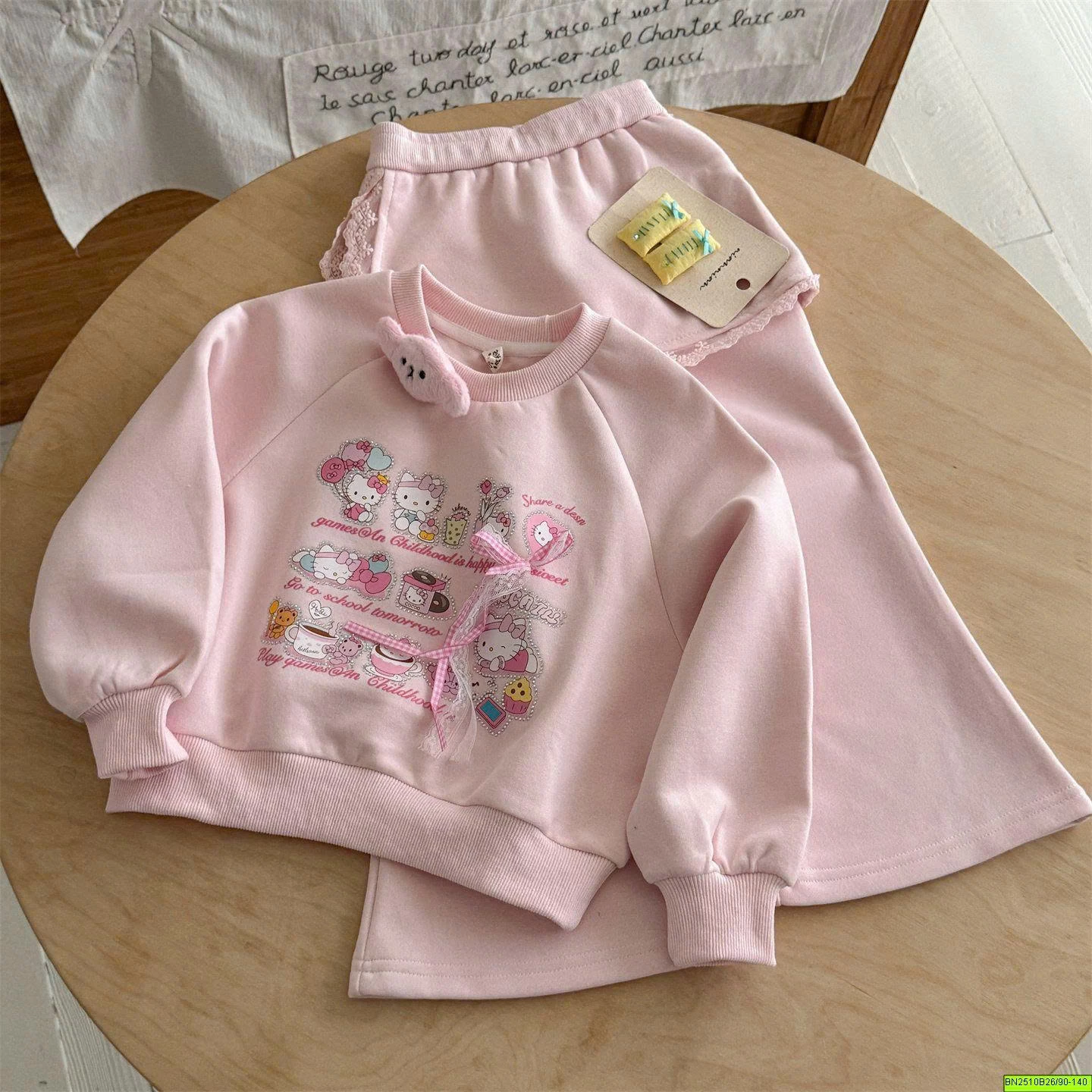 BỘ NỈ HỒNG CHO BÉ