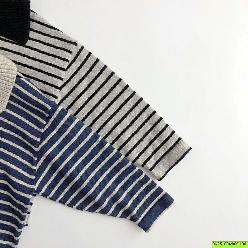 ÁO LEN KẺ NGANG CỔ POLO