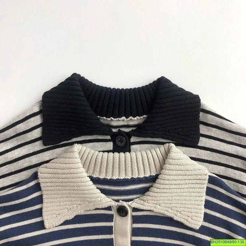 ÁO LEN KẺ NGANG CỔ POLO