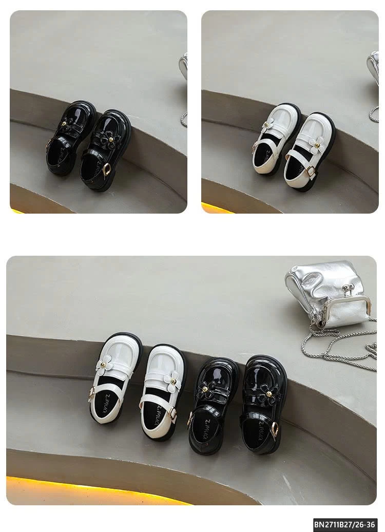 GIÀY MOCA HOA 4 CÁNH DA BÓNG