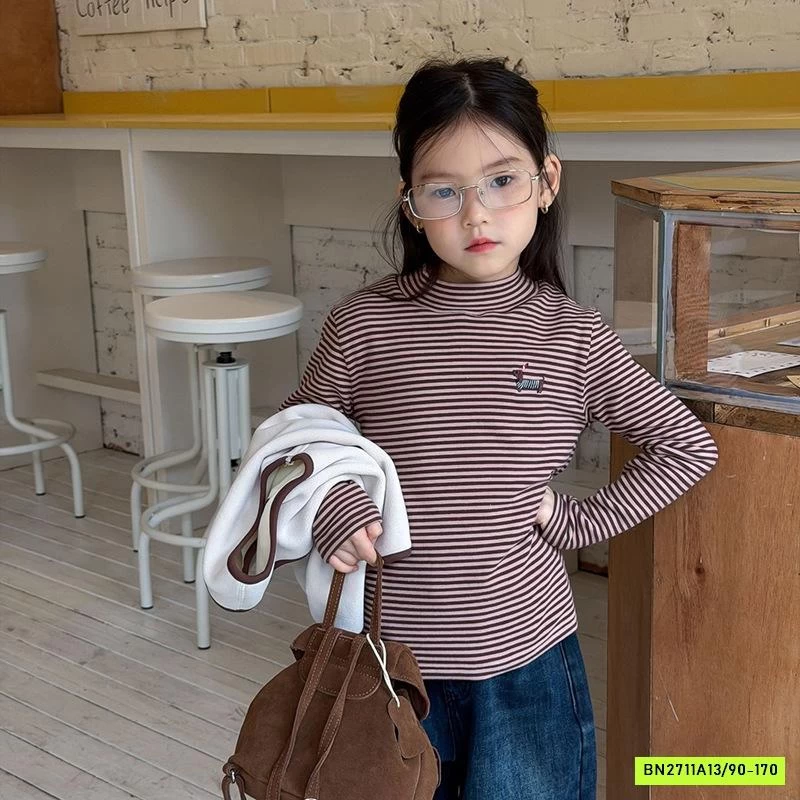 ÁO GIỮ NHIỆT KẺ THÊU LOGO 25K034 AMBB