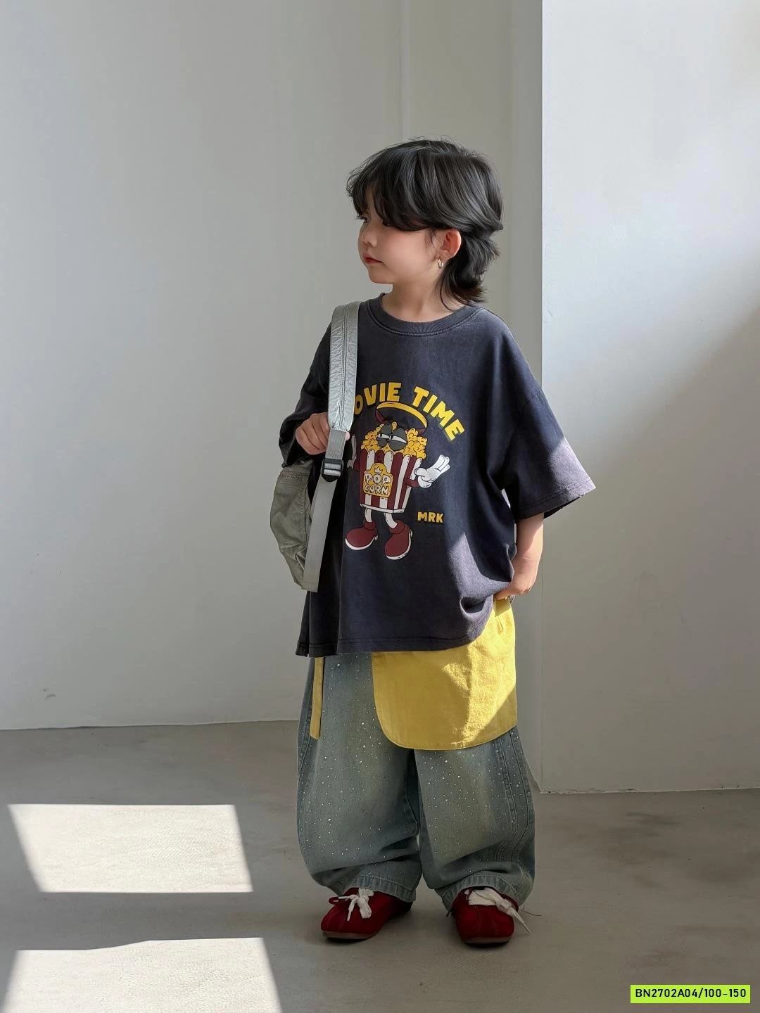 ÁO THUN BỎNG NGÔ MIX JEANS ĐÁ