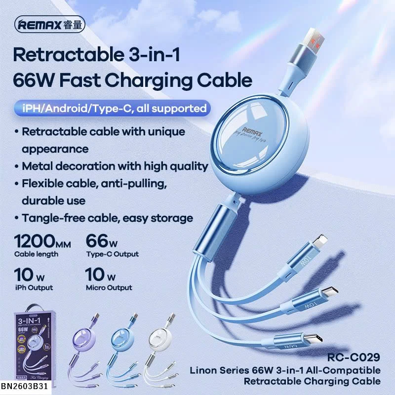 DÂY SẠC 3 IN 1 REMAX