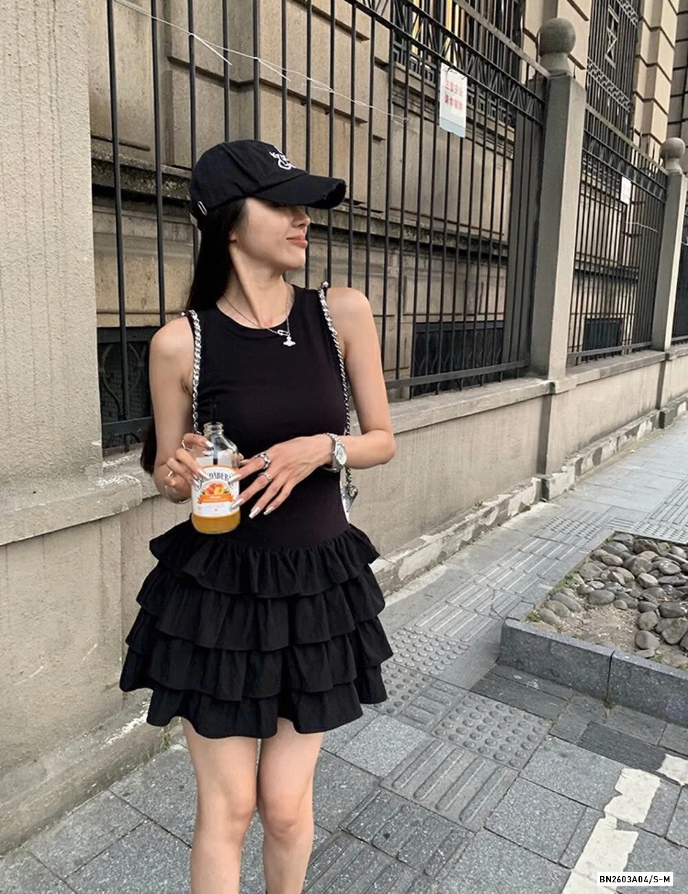 VÁY SÁT NÁCH CHÂN LY XẾP TẦNG WG.WE