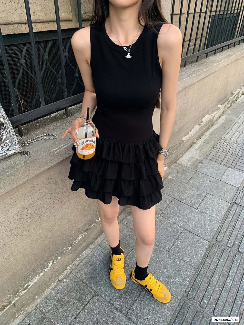 VÁY SÁT NÁCH CHÂN LY XẾP TẦNG WG.WE