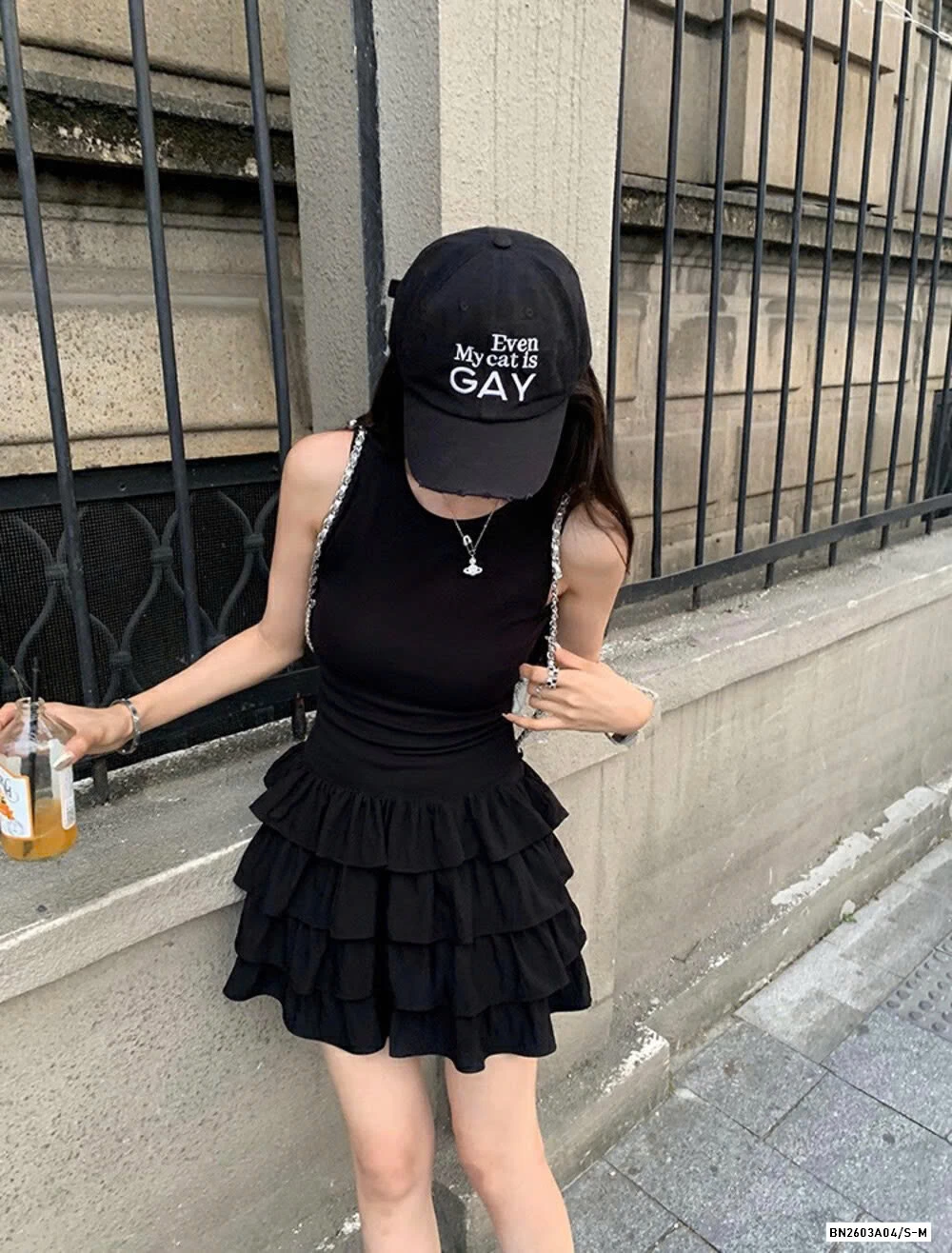 VÁY SÁT NÁCH CHÂN LY XẾP TẦNG WG.WE