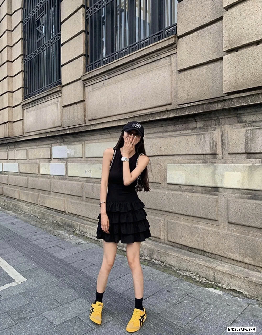 VÁY SÁT NÁCH CHÂN LY XẾP TẦNG WG.WE