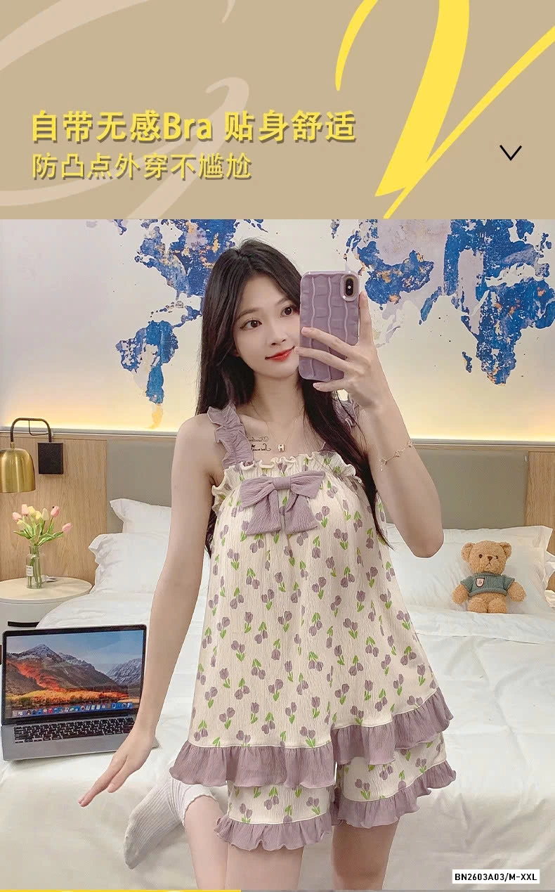 BỘ 2 DÂY MẶC NHÀ KÈM BRA