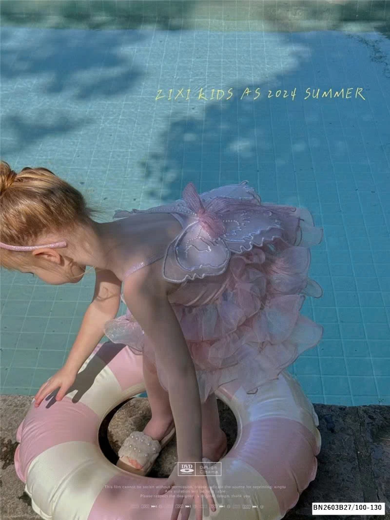 VÁY BƠI HỒNG CÀNH BƯỚM