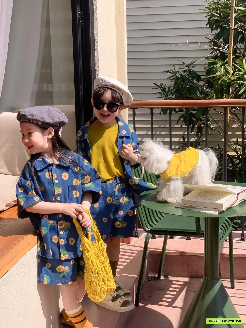 SÉT JEANS HOA HƯỚNG DƯƠNG KUMAIKIDS