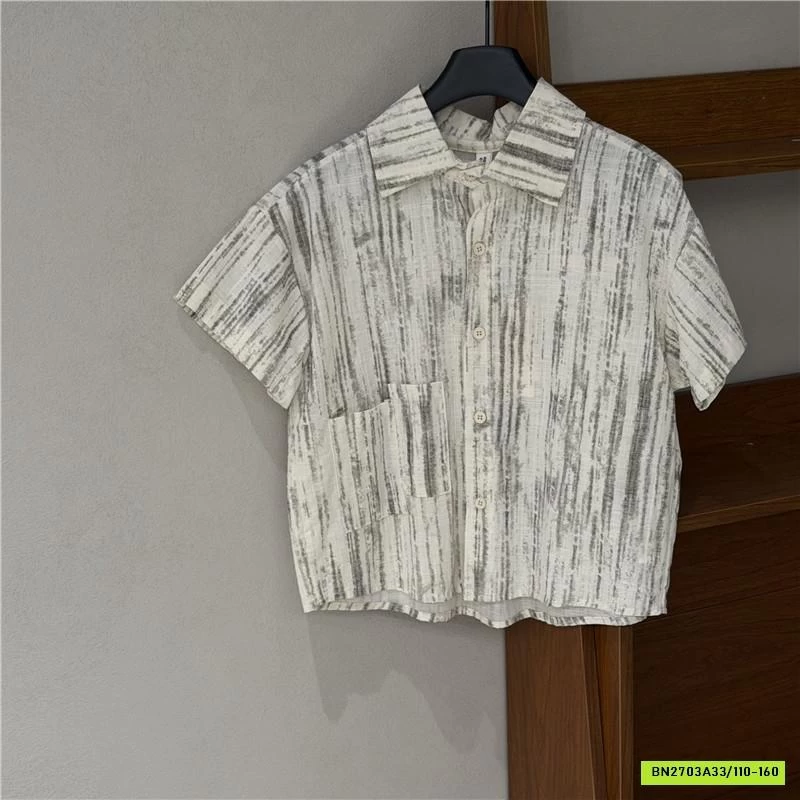 SƠ MI SỌC NGẮN TAY XUẤT HÀN