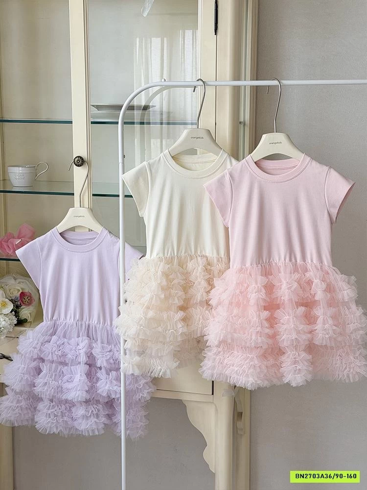 ĐẦM THUN PHỐI CHÂN VÁY TUTU