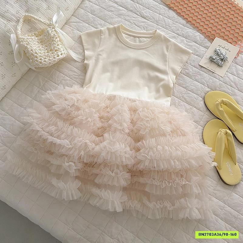 ĐẦM THUN PHỐI CHÂN VÁY TUTU