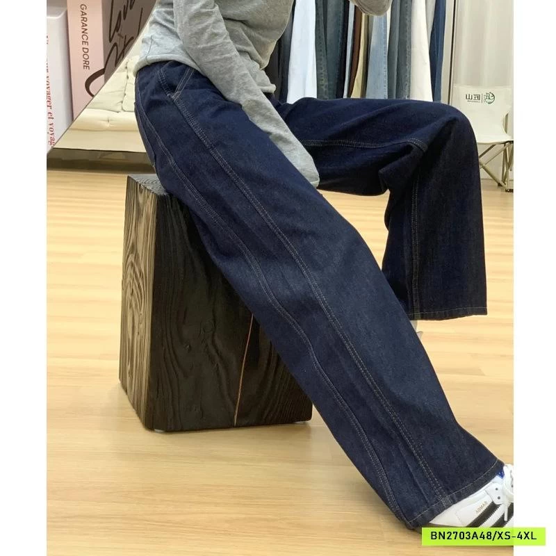 DENIM ỐNG ĐỨNG GÂN SỌC BÊN