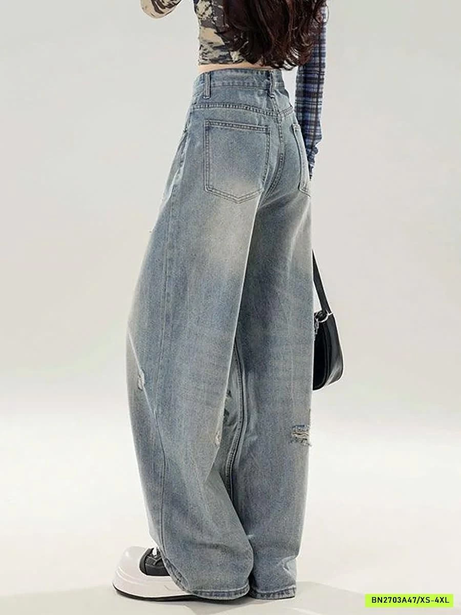 QUẦN JEAN ỐNG SUÔNG XANH