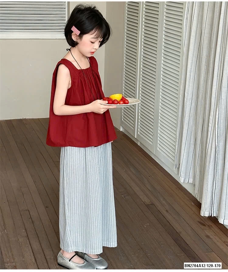 SÉT ÁO ĐỎ QUẦN SUÔNG SỌC SZ ĐẠI