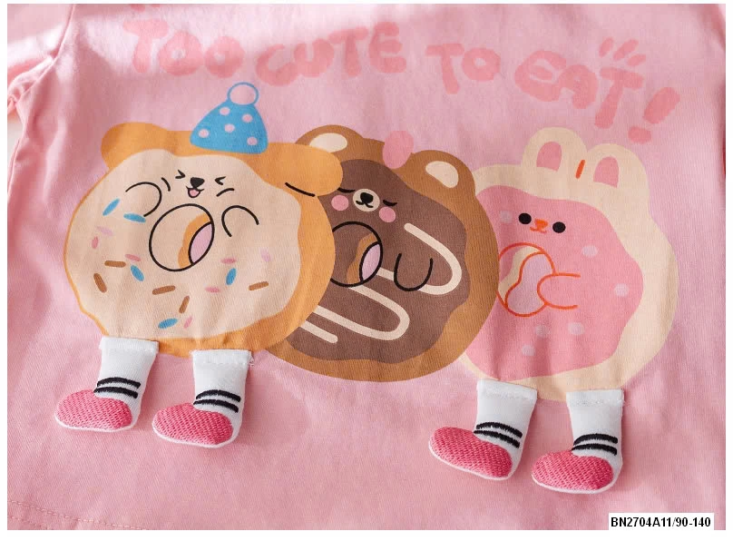 ÁO THUN CỘC TAY BÉ GÁI