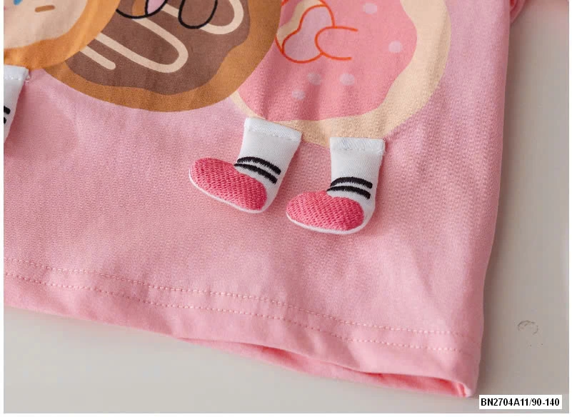 ÁO THUN CỘC TAY BÉ GÁI