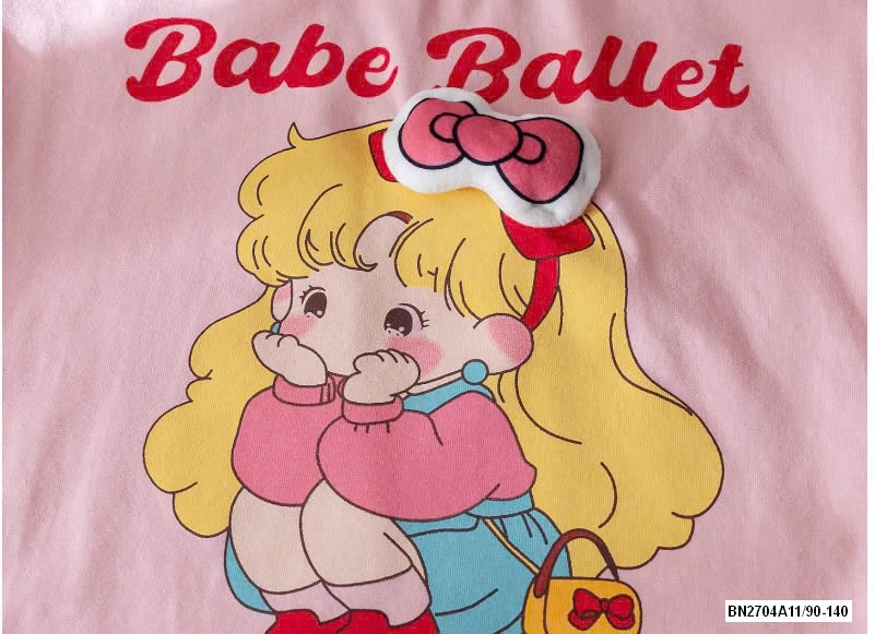 ÁO THUN CỘC TAY BÉ GÁI