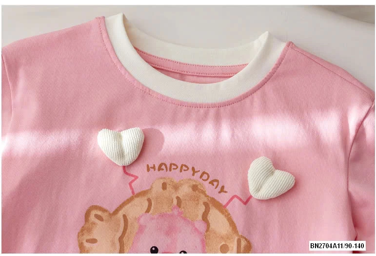 ÁO THUN CỘC TAY BÉ GÁI