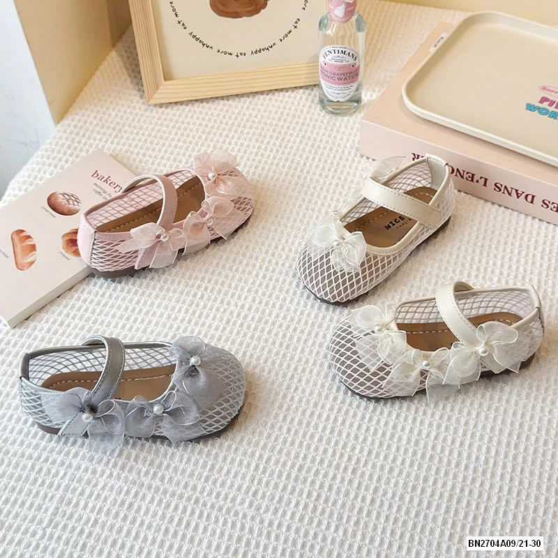 GIÀY BÚP BÊ LƯỚI GẮN NƠ