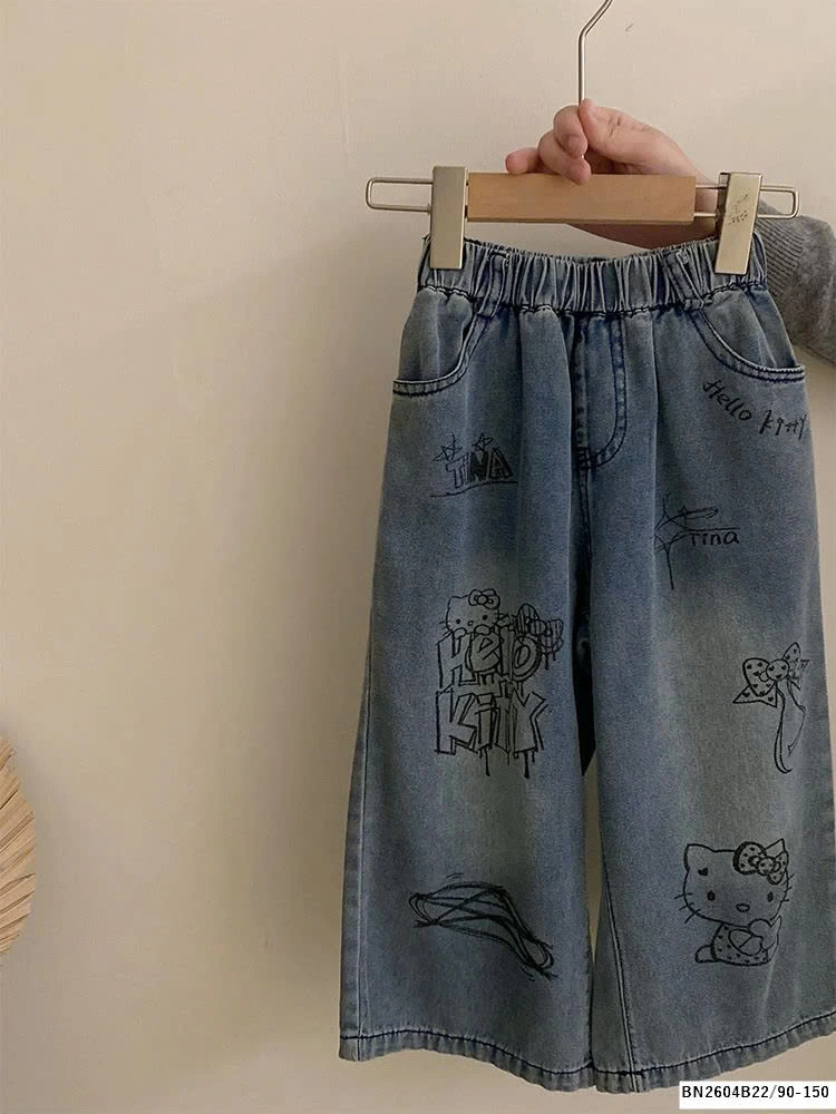 SÉT ÁO THUN MIX QUẦN JEAN  KITTY