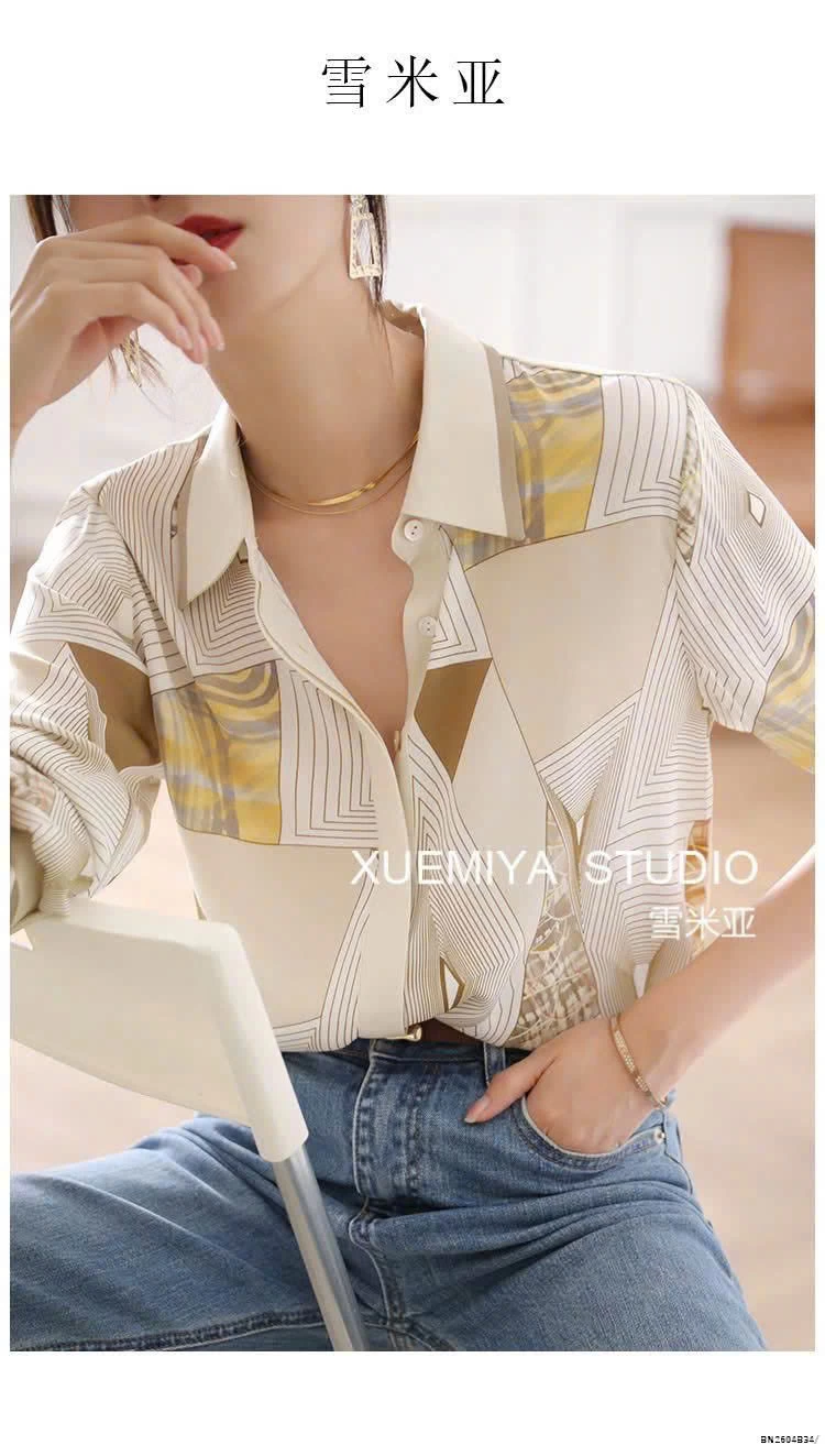 ÁO SƠ MI MỀM HỌA TIẾT