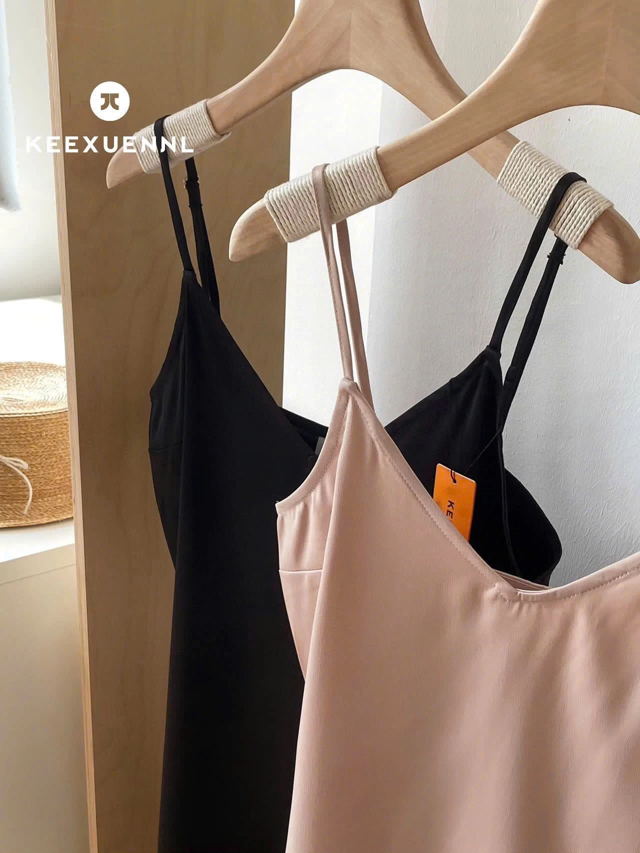 VÁY NGỦ 2 DÂY SA TANH KEEXUENNL