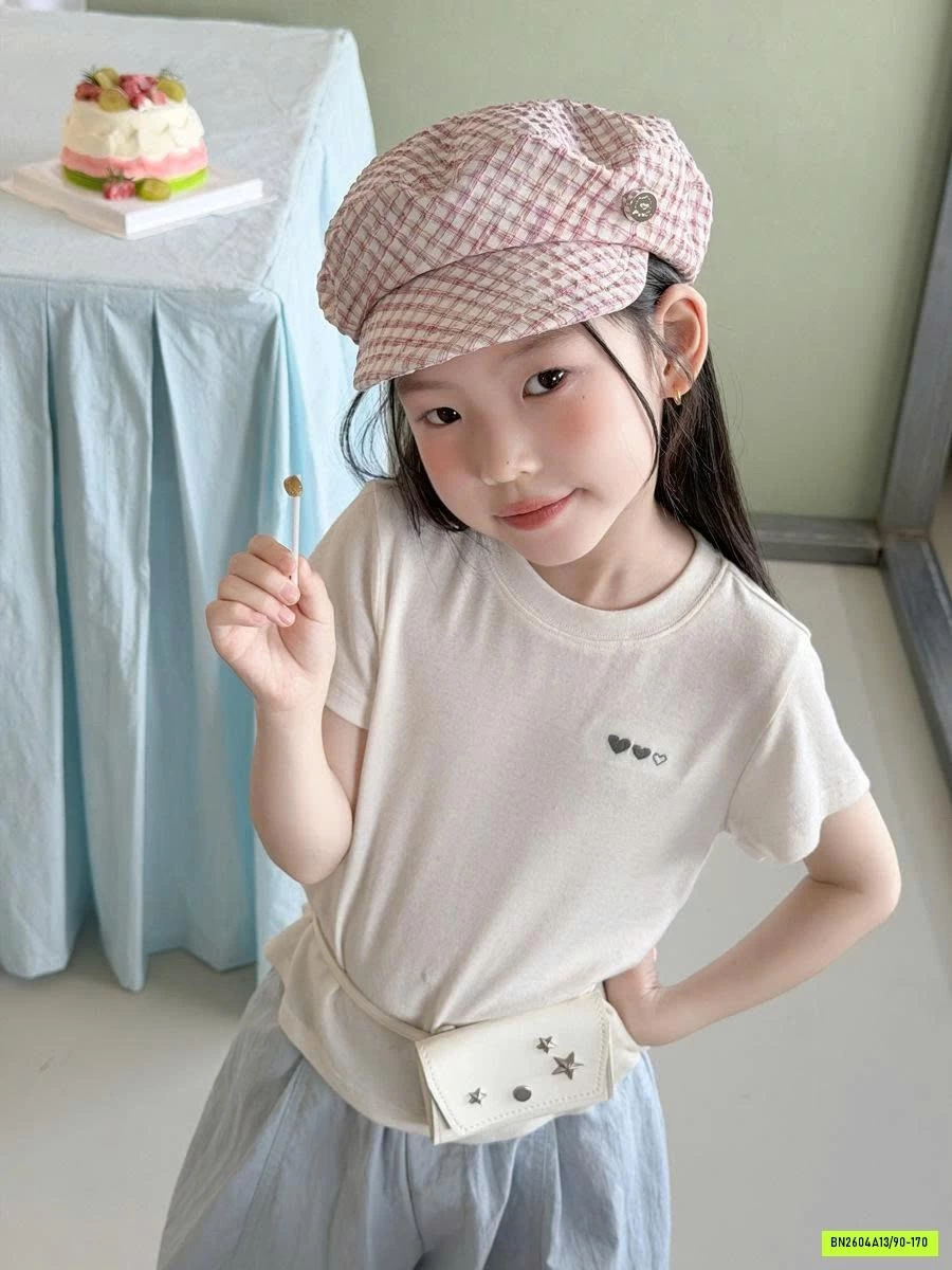 ÁO THUN THÊU TRÁI TIM 26B243 AMBB